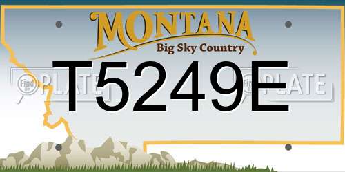 T5249E Montana License Plate
