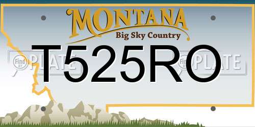 T525RO Montana License Plate