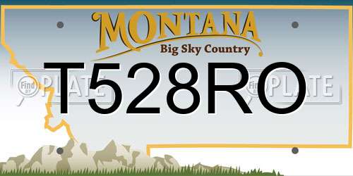 T528RO Montana License Plate