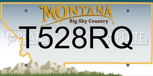 T528RQ Montana License Plate