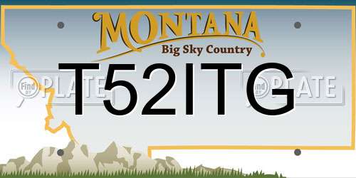 T52ITG Montana License Plate