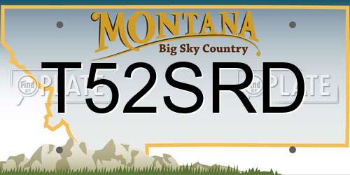 T52SRD Montana License Plate