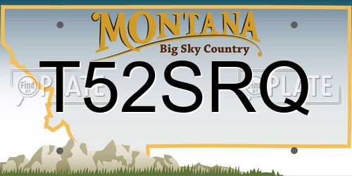 T52SRQ Montana License Plate