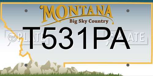 T531PA Montana License Plate