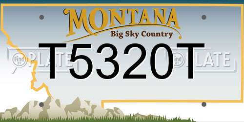 T5320T Montana License Plate