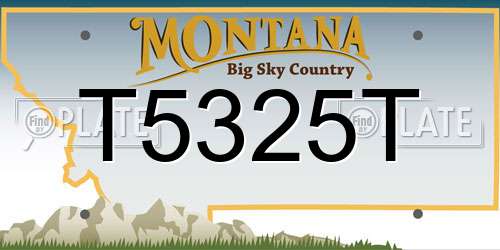 T5325T Montana License Plate