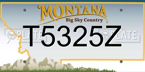 T5325Z Montana License Plate