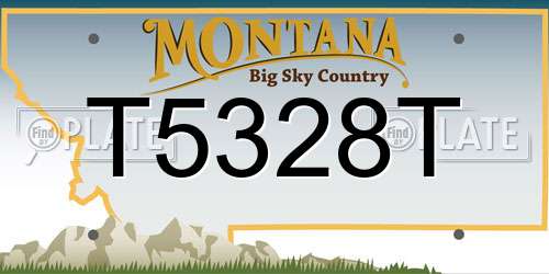 T5328T Montana License Plate