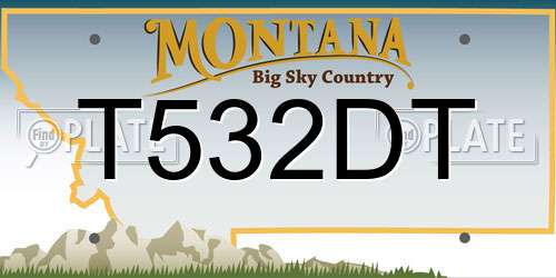 T532DT Montana License Plate