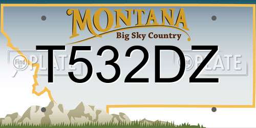 T532DZ Montana License Plate
