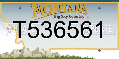 T536561 Montana License Plate