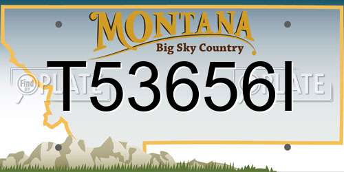 T53656I Montana License Plate