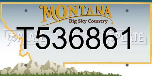 T536861 Montana License Plate