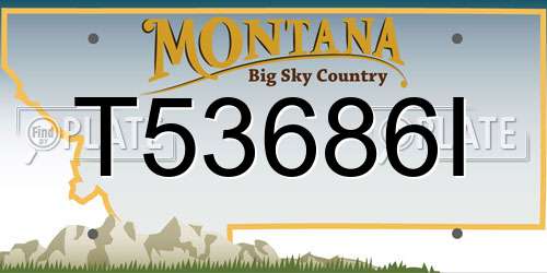 T53686I Montana License Plate