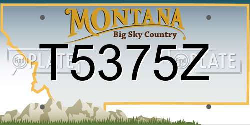 T5375Z Montana License Plate