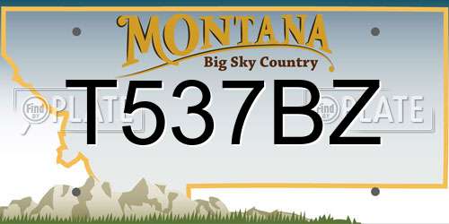 T537BZ Montana License Plate
