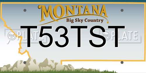 T53TST Montana License Plate