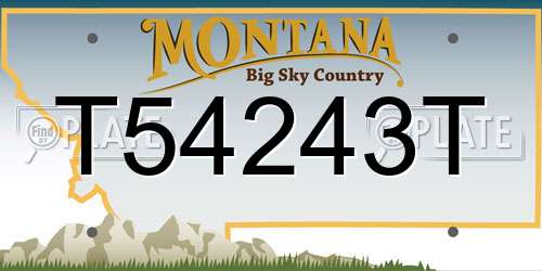 T54243T Montana License Plate