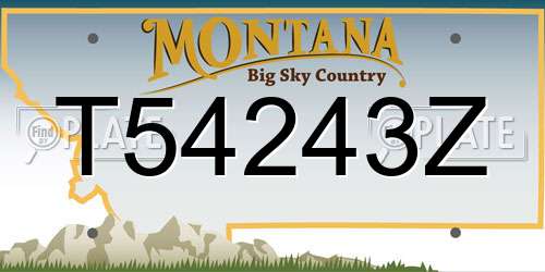 T54243Z Montana License Plate