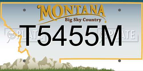 T5455M Montana License Plate