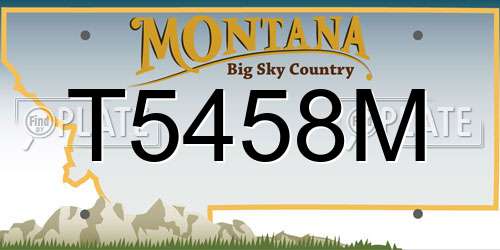 T5458M Montana License Plate