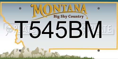 T545BM Montana License Plate