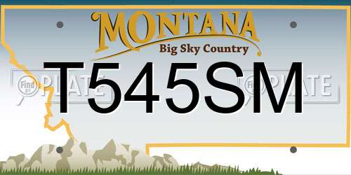 T545SM Montana License Plate