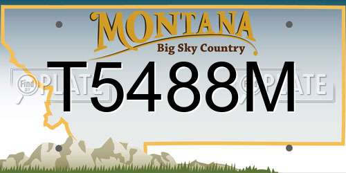 T5488M Montana License Plate