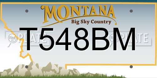 T548BM Montana License Plate