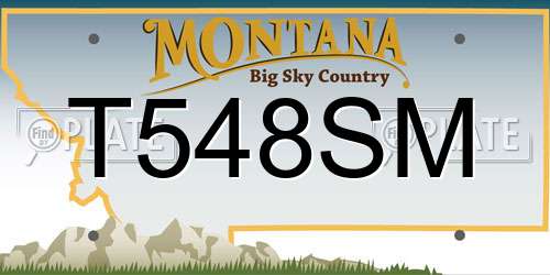 T548SM Montana License Plate