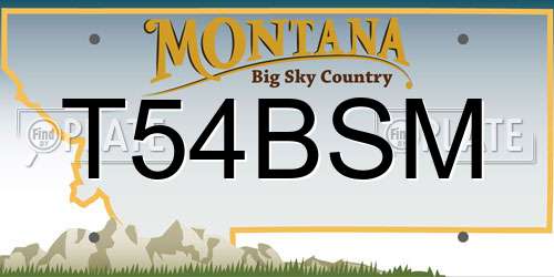 T54BSM Montana License Plate