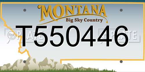 T550446 Montana License Plate