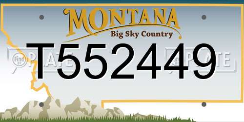 T552449 Montana License Plate