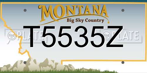T5535Z Montana License Plate