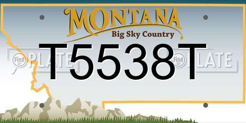 T5538T Montana License Plate