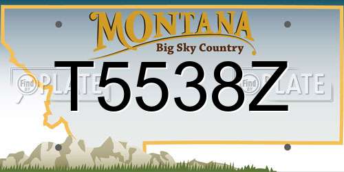 T5538Z Montana License Plate