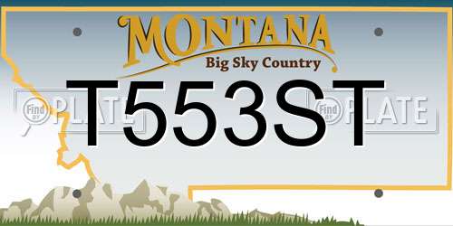 T553ST Montana License Plate