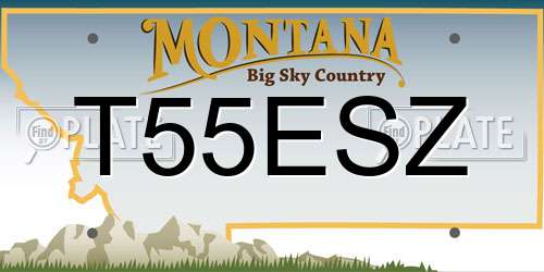 T55ESZ Montana License Plate