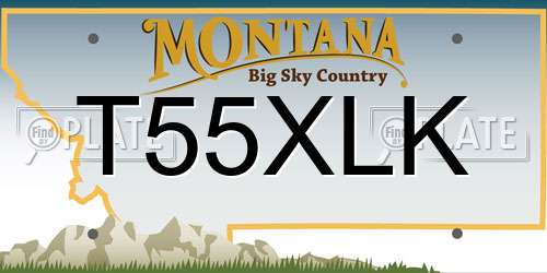 T55XLK Montana License Plate