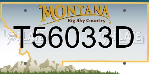 T56033D Montana License Plate