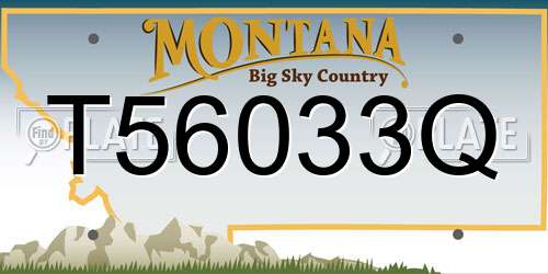 T56033Q Montana License Plate