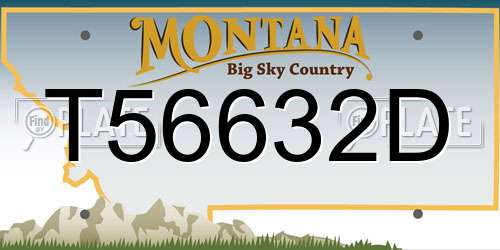 T56632D Montana License Plate