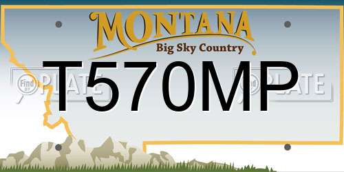 T570MP Montana License Plate