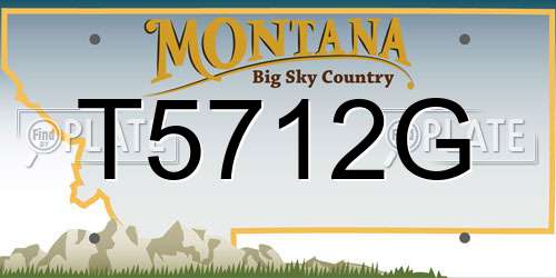 T5712G Montana License Plate