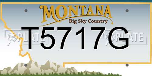 T5717G Montana License Plate