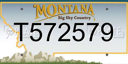 T572579 Montana License Plate