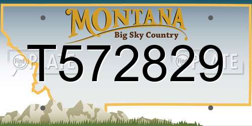 T572829 Montana License Plate