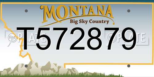 T572879 Montana License Plate