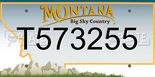 T573255 Montana License Plate