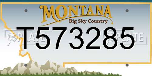 T573285 Montana License Plate